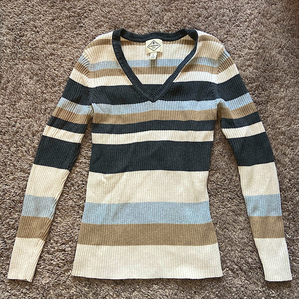 Striped St Johns Bay sweater ❄️🧤🎀